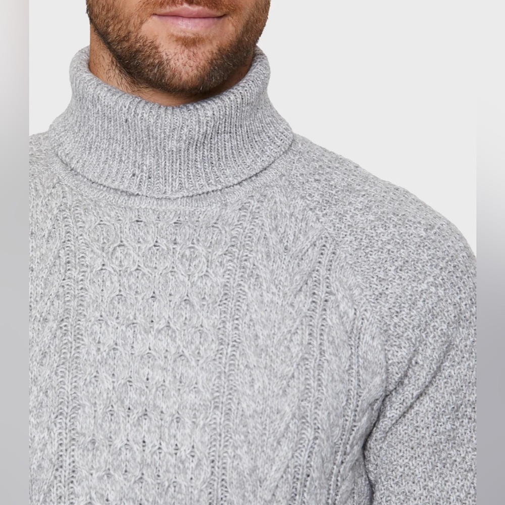 Threadbare Turtle Neck Cable Knit Jumper - image 3